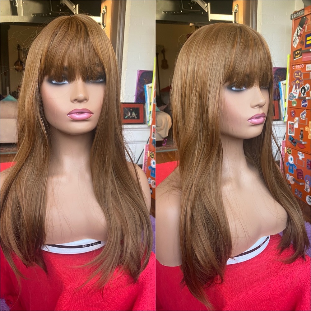 Natural looking ginger Brunette wig